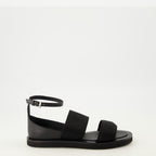 Image de l'article Sandales noir en cuir de la marque Max Mara pour Femme - Saison Printemps-Été 2026 - Vue latérale droite