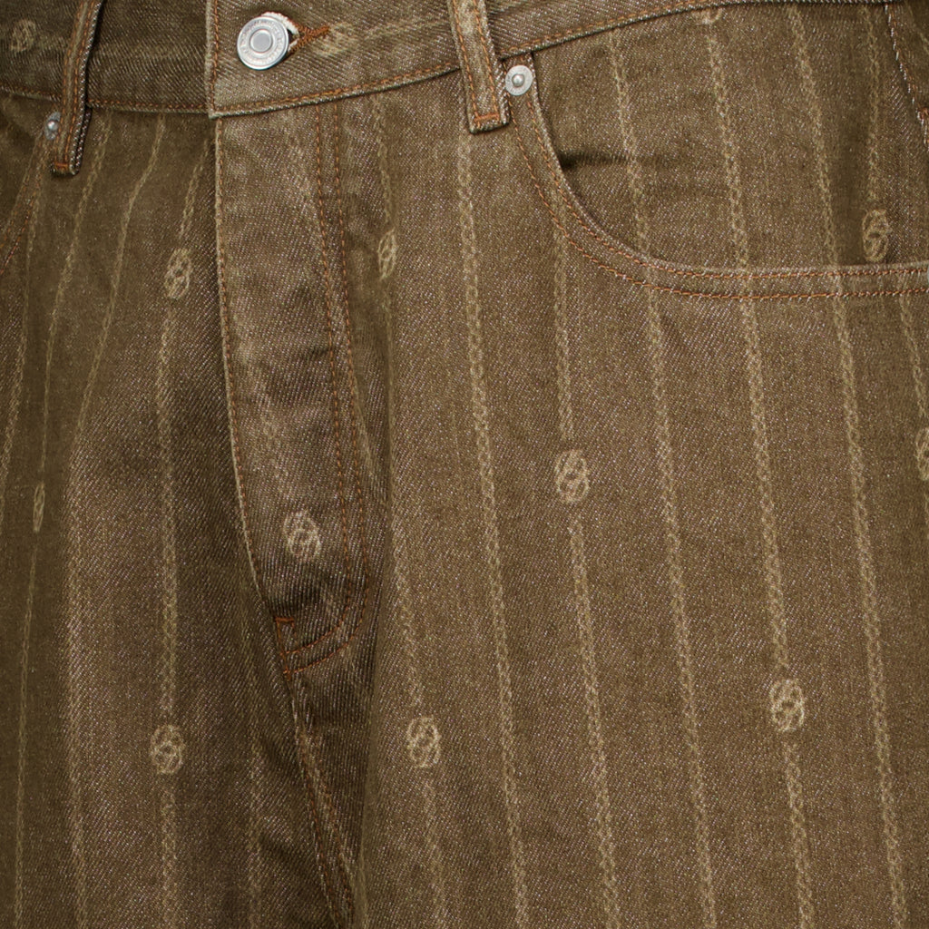 Pantalons Braune Monogram Baggy Jeans Drole De Monsieur Marron Homme