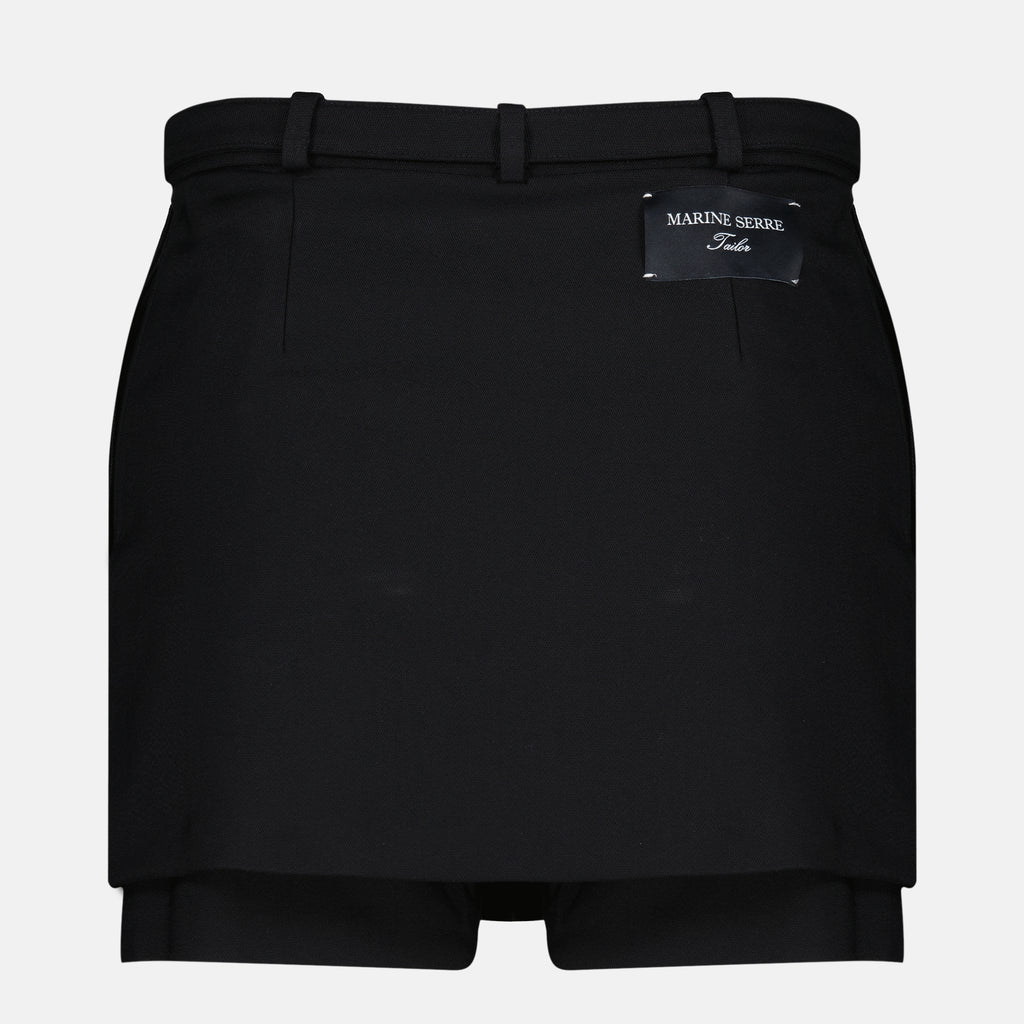 Shorts Gonna Mini Nera-Corta Marine Serre Noir Femme