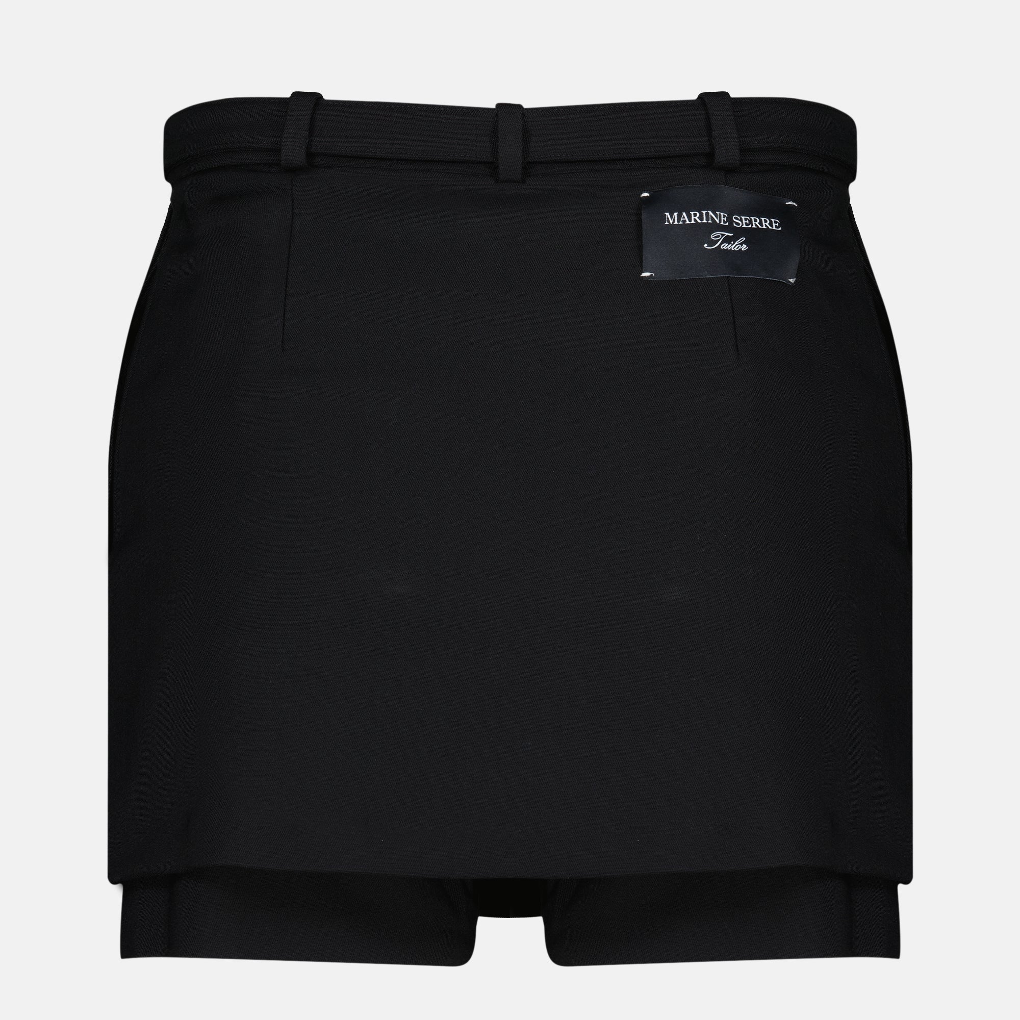 Shorts Gonna Mini Nera-Corta Marine Serre Noir Femme