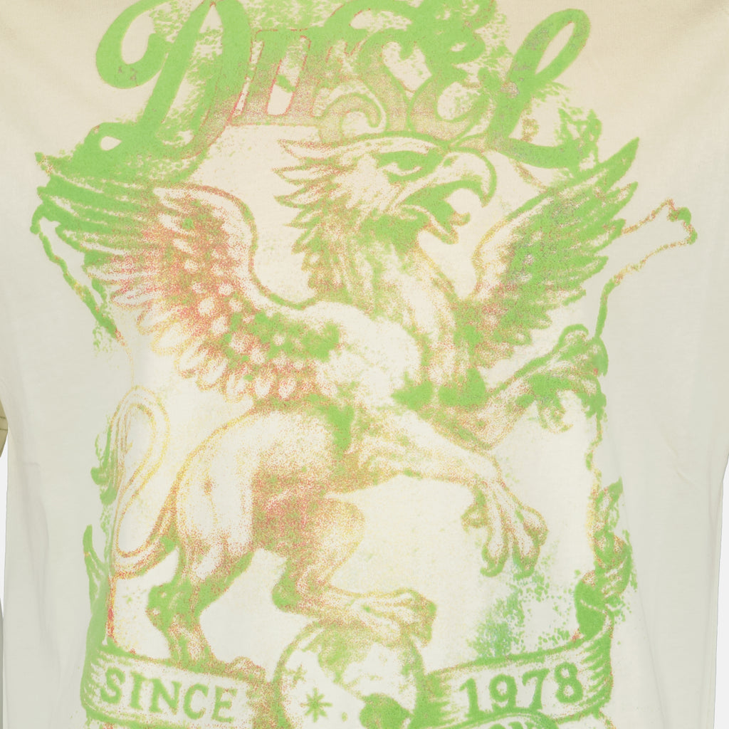Image de l'article T-shirt à imprimé vert de la marque Diesel pour Homme - Saison Printemps-Été 2026 - Vue détaillée_2