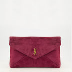 Imagen de la cartera de cuero ante morado Cassandre de la marca Saint Laurent para Mujer - Temporada Primavera-Verano 2026 - Vista Frontal