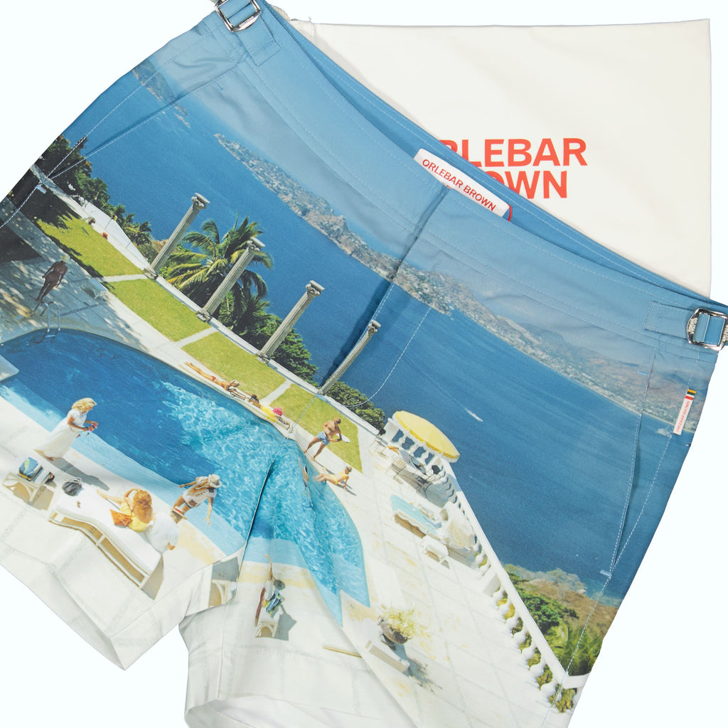 Beachwear Short de bain Bulldog photographic Orlebar Brown Bleu Homme
