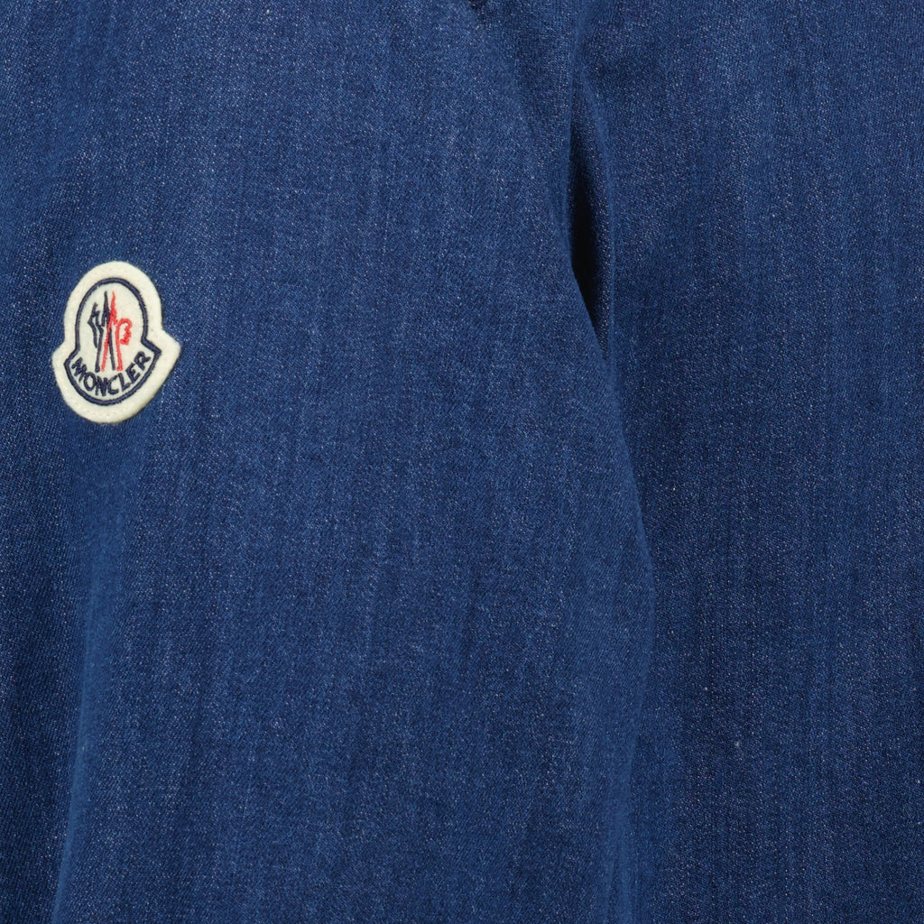 Chemises Chemise en denim Moncler Bleu foncé Homme
