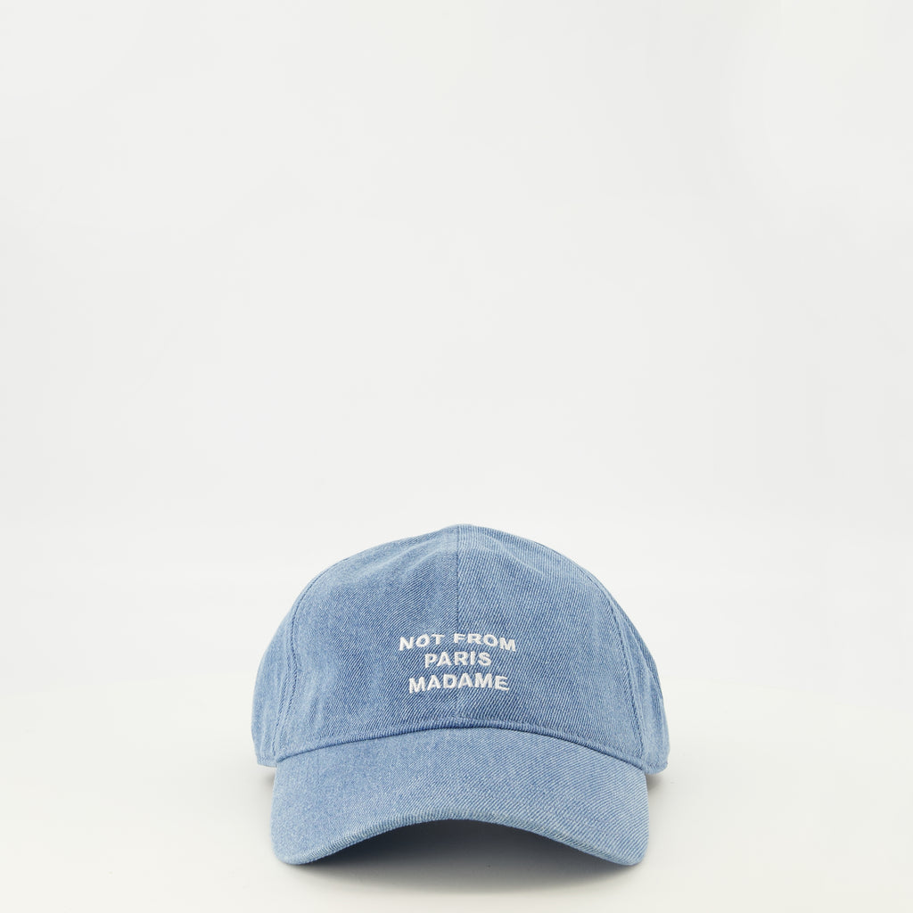 Chapeaux, casquettes et bonnets Cappellino Denim Slogan Blu Drole De Monsieur Bleu Homme