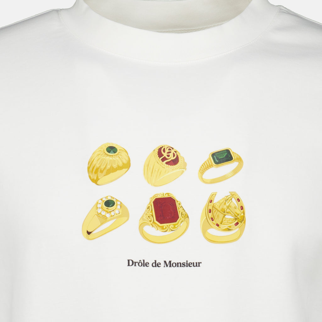 T-shirts T-Shirt Bianca Rings Drole De Monsieur Blanc Homme