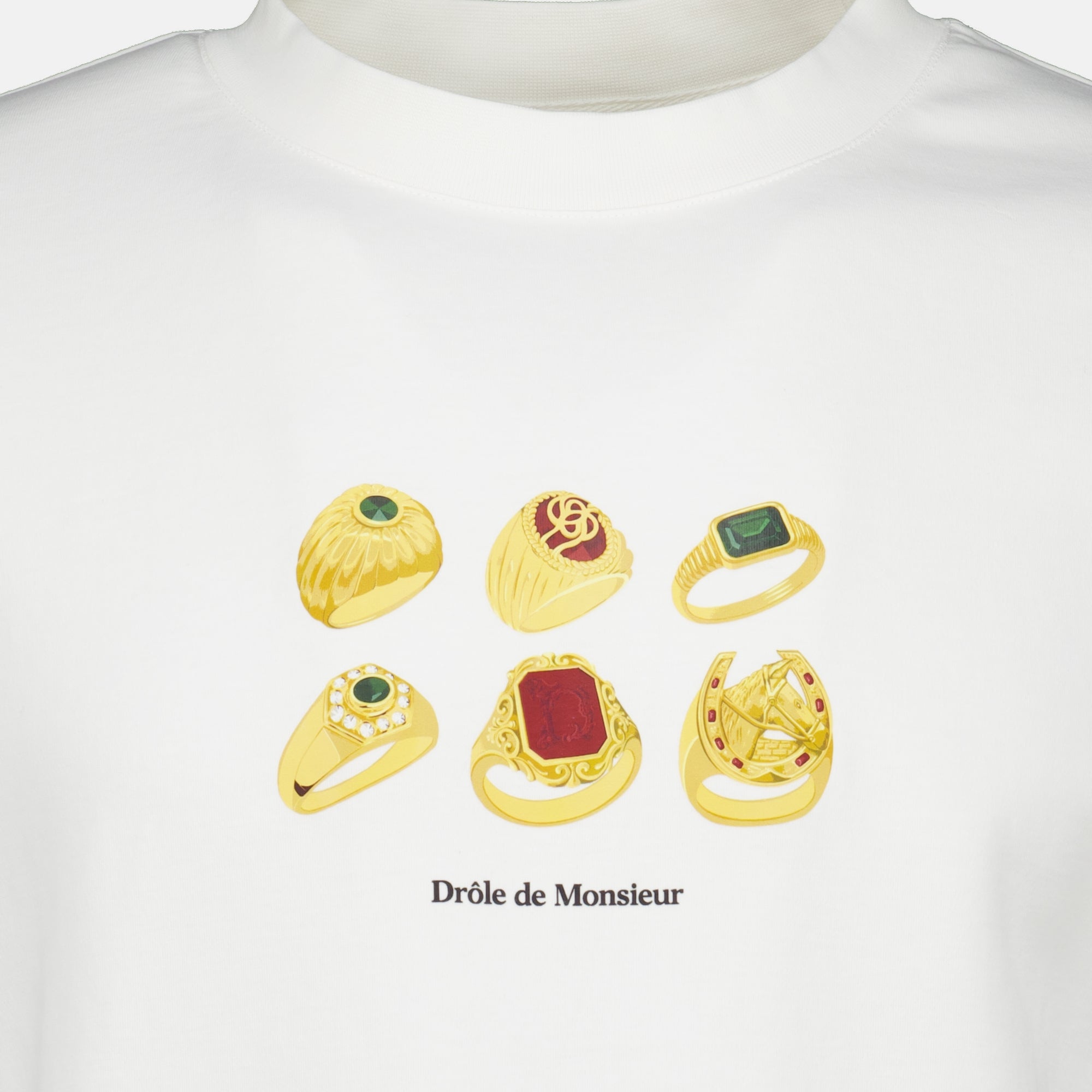 T-shirts T-Shirt Bianca Rings Drole De Monsieur Blanc Homme