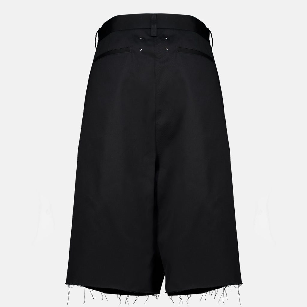 Shorts Black Cotton Wrap Shorts Maison Margiela Noir Femme