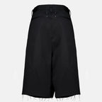 Shorts Shorts Incrociati Neri in Cotone Maison Margiela Noir Femme