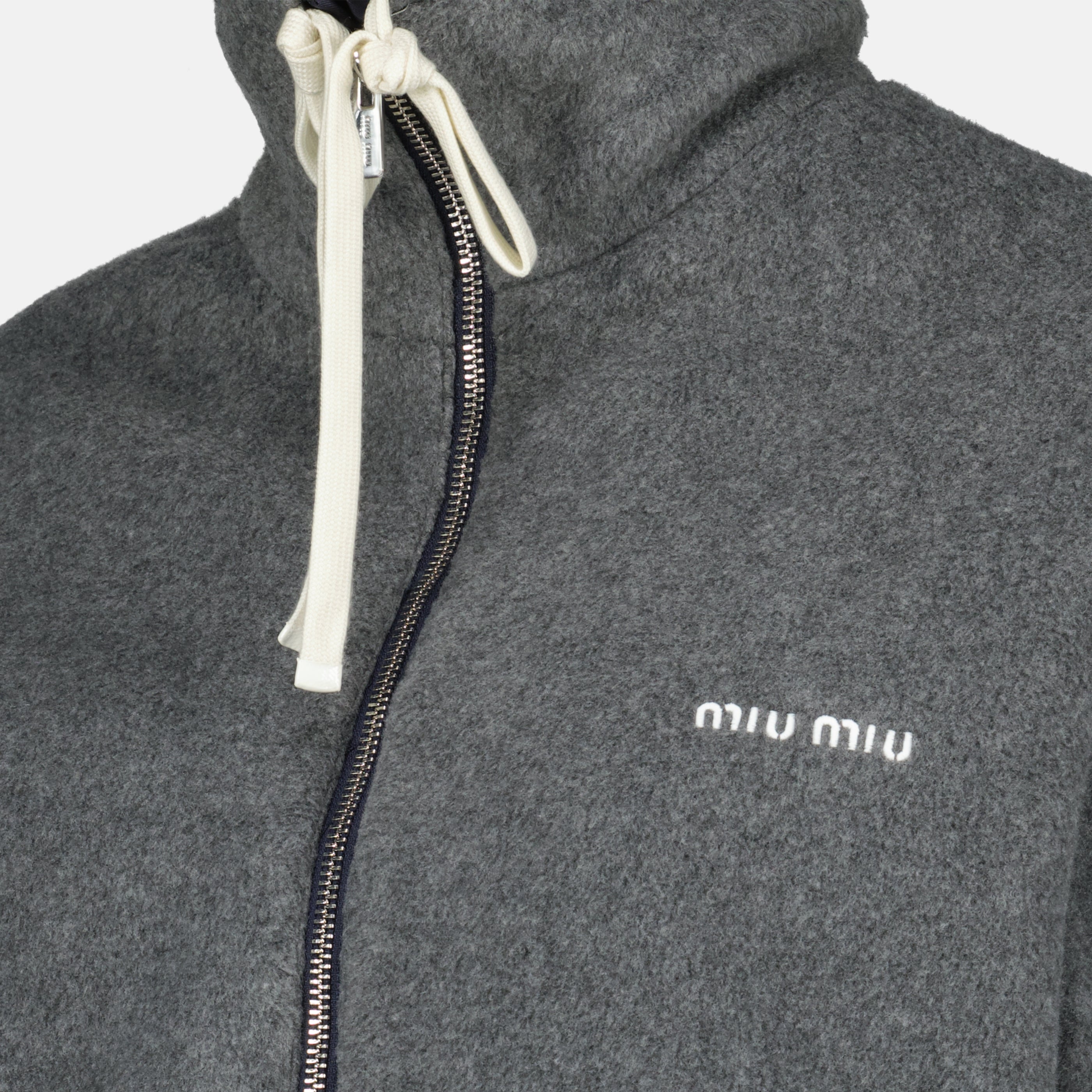 Vestes Blouson réversible bleu et gris Miu Miu Bleu foncé Femme