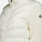 Vestes Weißer Bi-Material Cardigan Moncler Blanc Femme