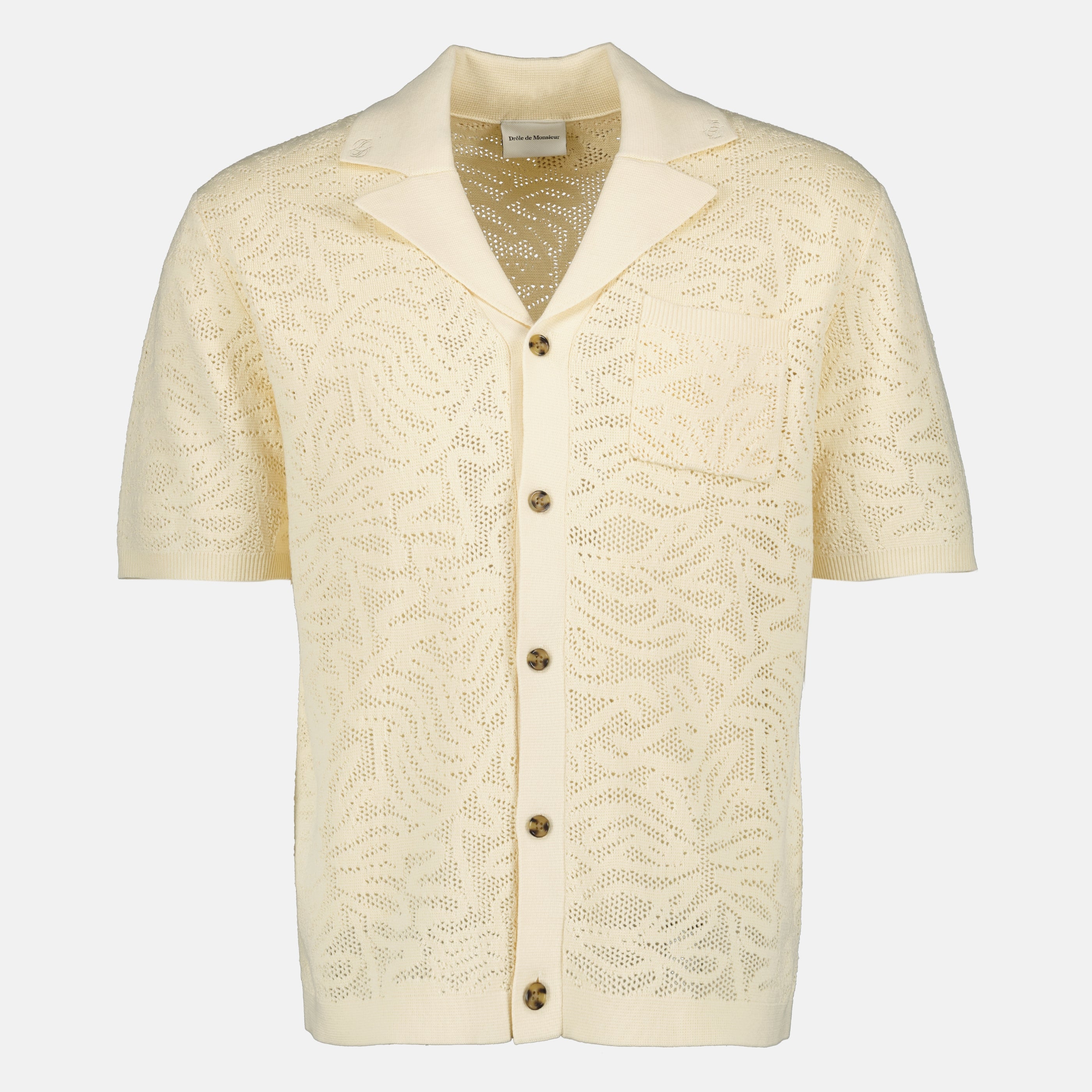 Chemises Chemise beige en dentelle Drole De Monsieur Beige Homme