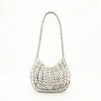 Handtaschen und schultertaschen Ikonische 1969 Moon Bag Rabanne Silber Femme