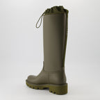 Bottes Stivali Alti da Pioggia Kickstream Moncler Vert Femme
