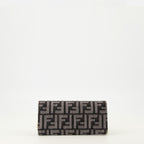 Imagen del monedero Baguette de cadena en denim FF azul de Fendi para mujer - Otoño-Invierno 2025 - Vista Trasera