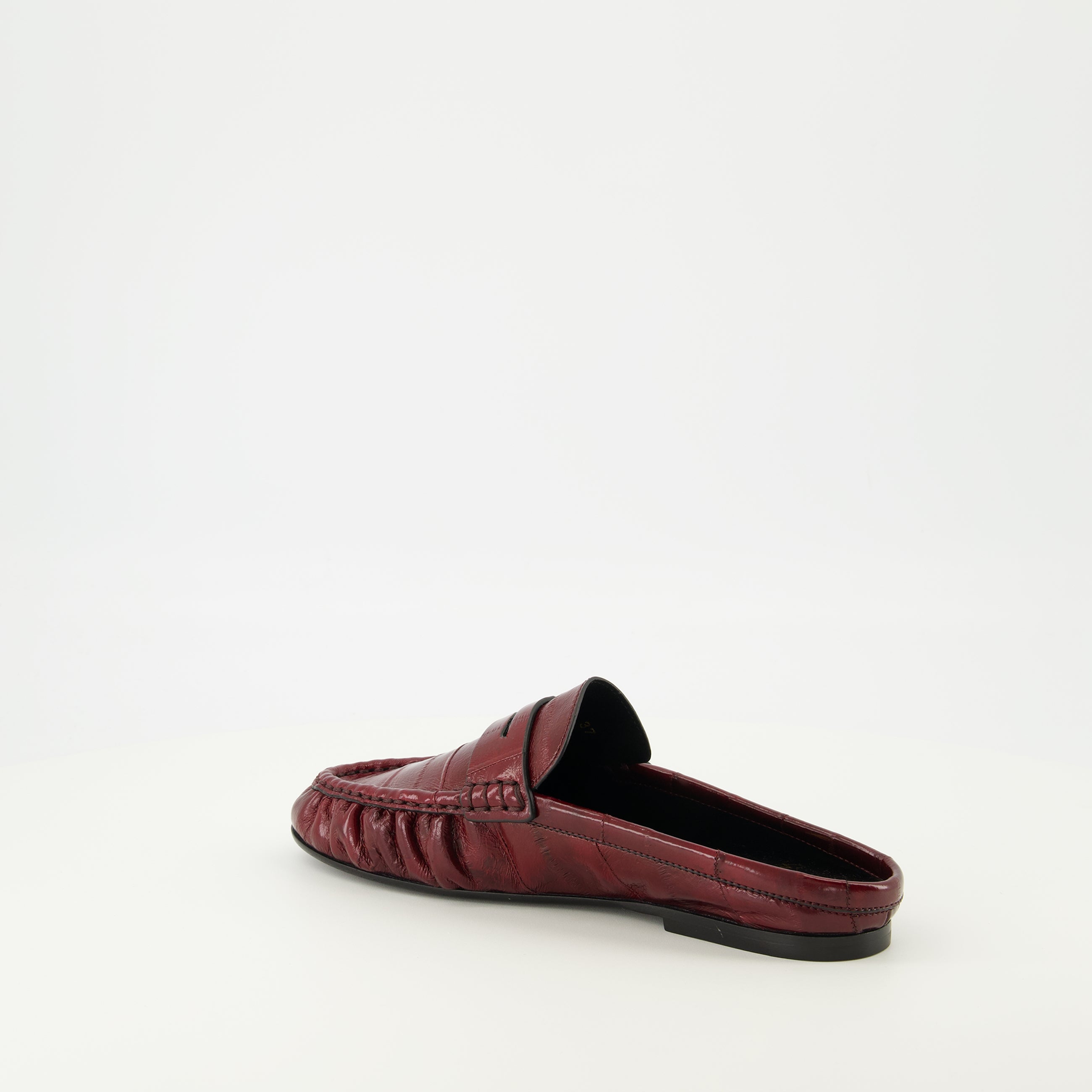 Chaussures ouvertes Mules Loafer bordeaux Saint Laurent Bordeaux Femme