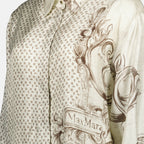 Imagen de la camisa larga imprimida beige de la marca Max Mara para Mujer - Temporada Primavera-Verano 2026 - Vista Detallada_1