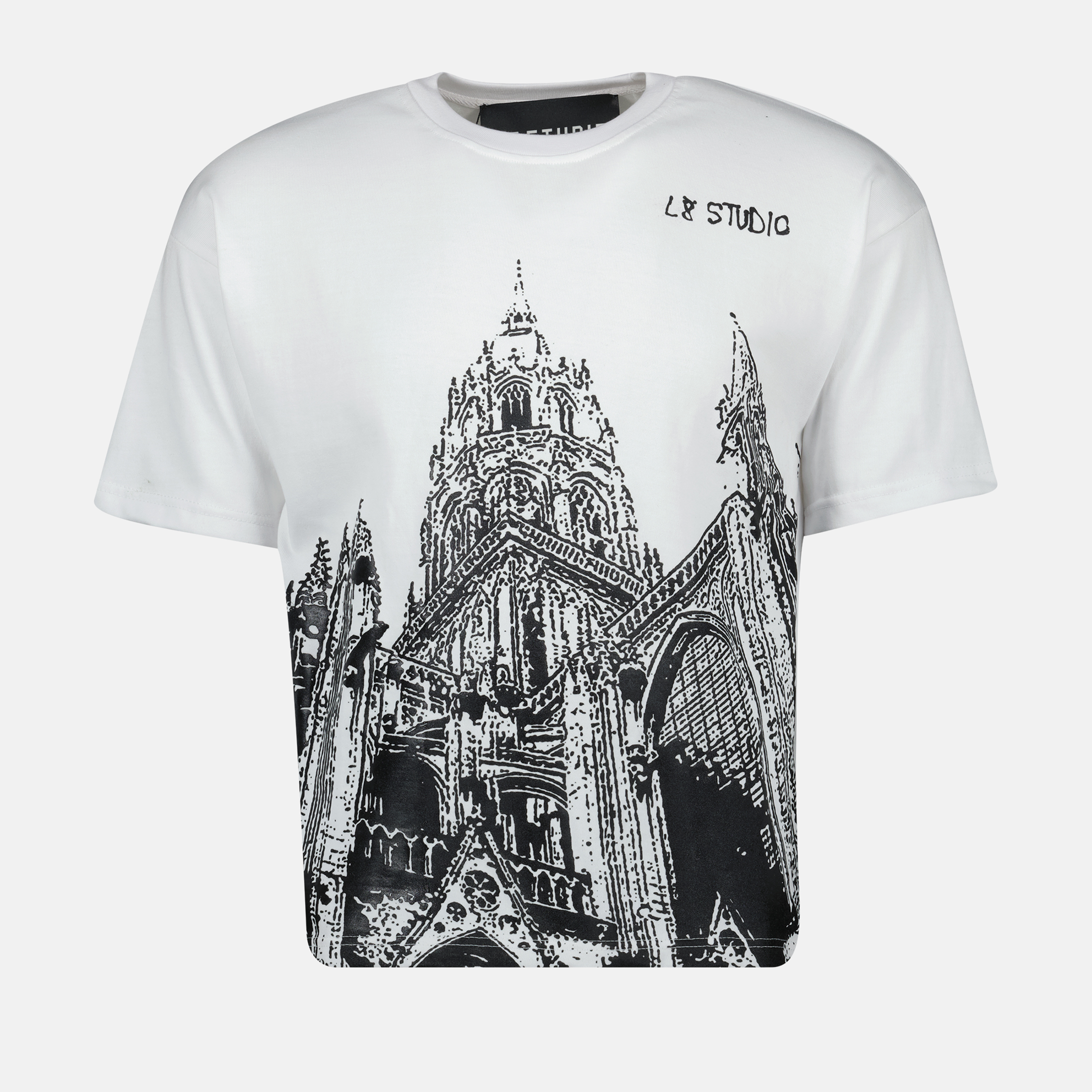 T-shirts T-shirt Cathédrale L8 Studio Blanc Homme