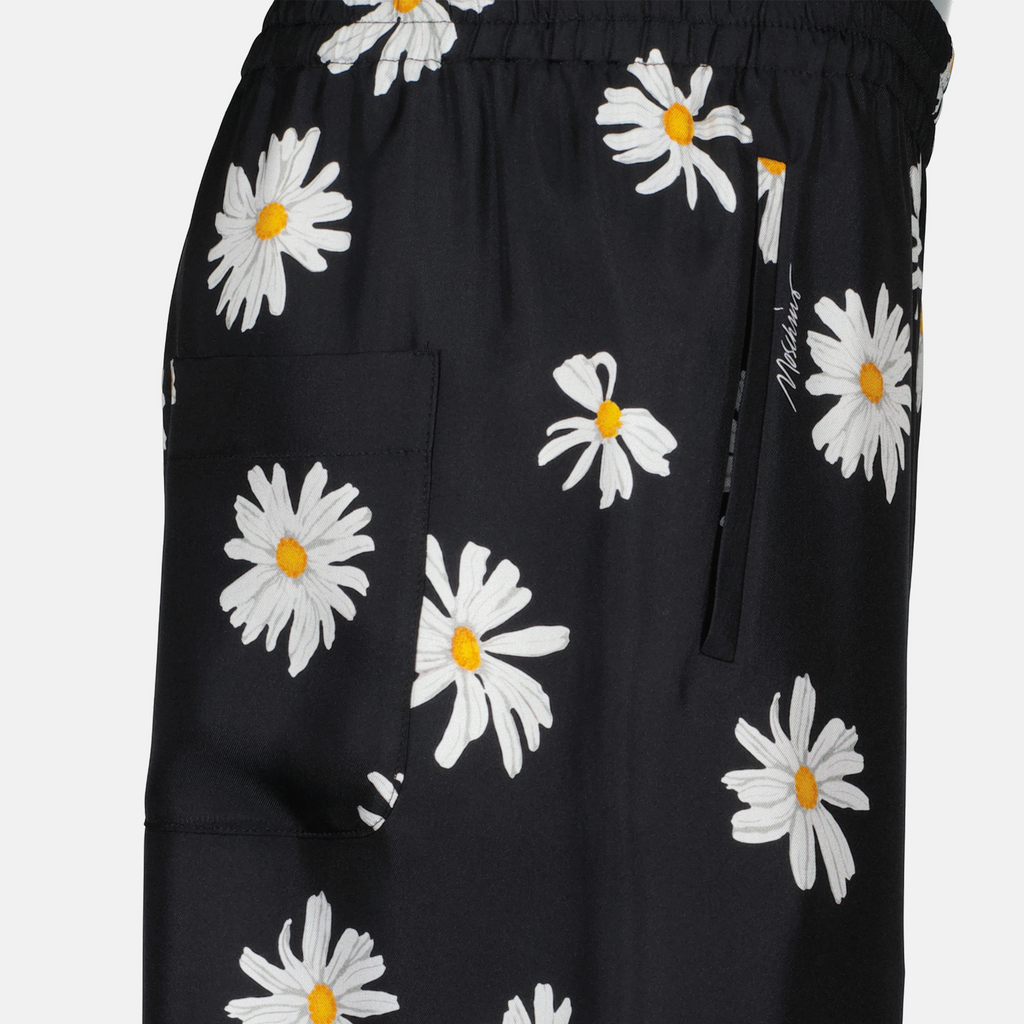 Pants Black Floral Pants Moschino Black Femme