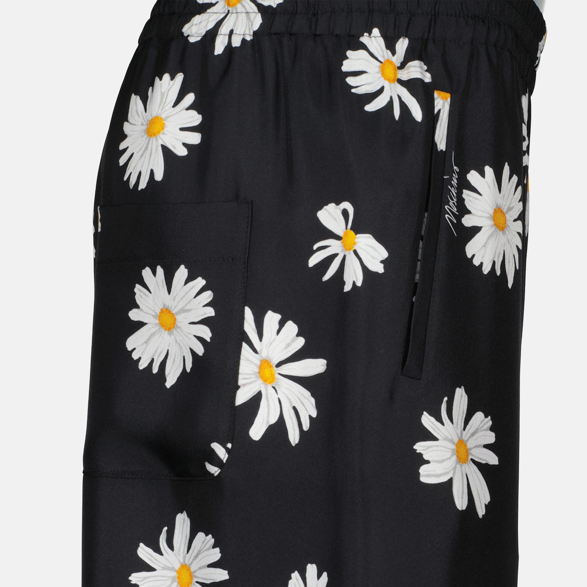 Pants Black Floral Pants Moschino Black Femme