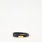Bijoux Cassandre Double Tour Bracelet Saint Laurent Noir Femme