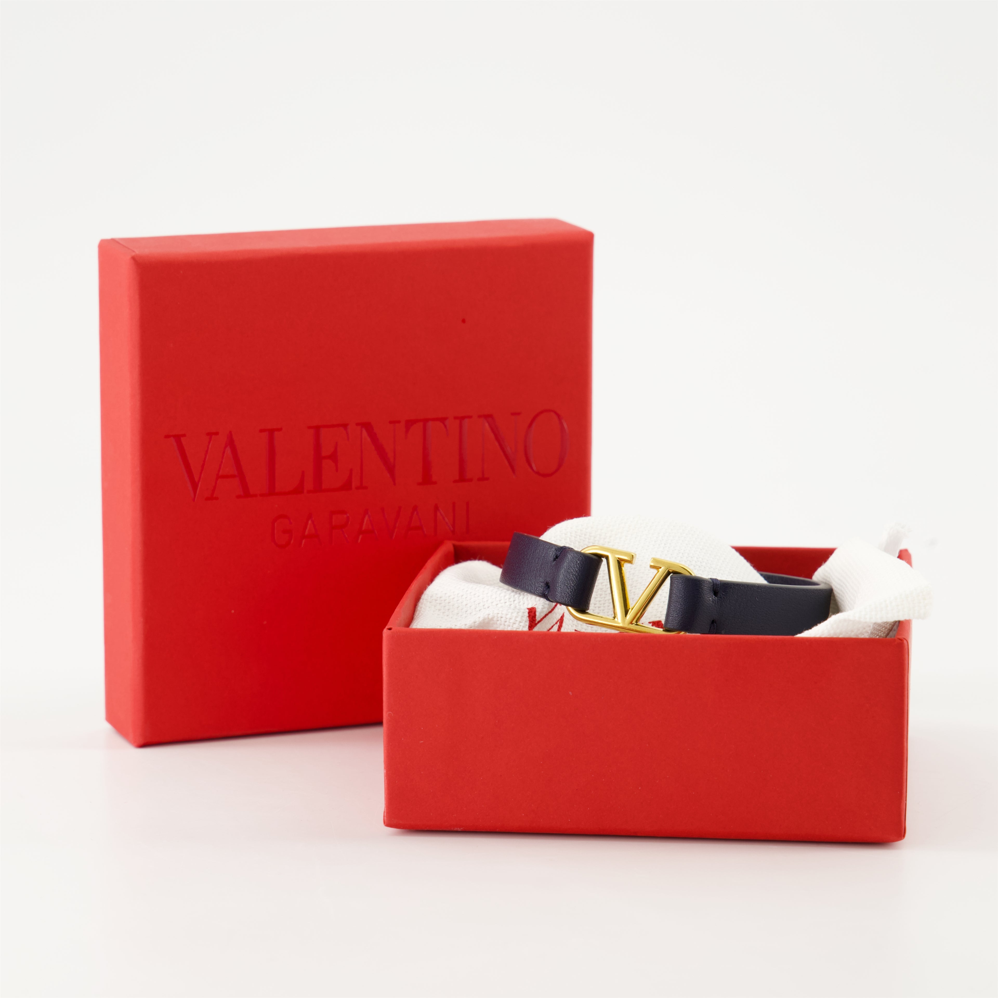 Jewelry Bracelet VLogo en cuir Valentino Garavani Blue Homme