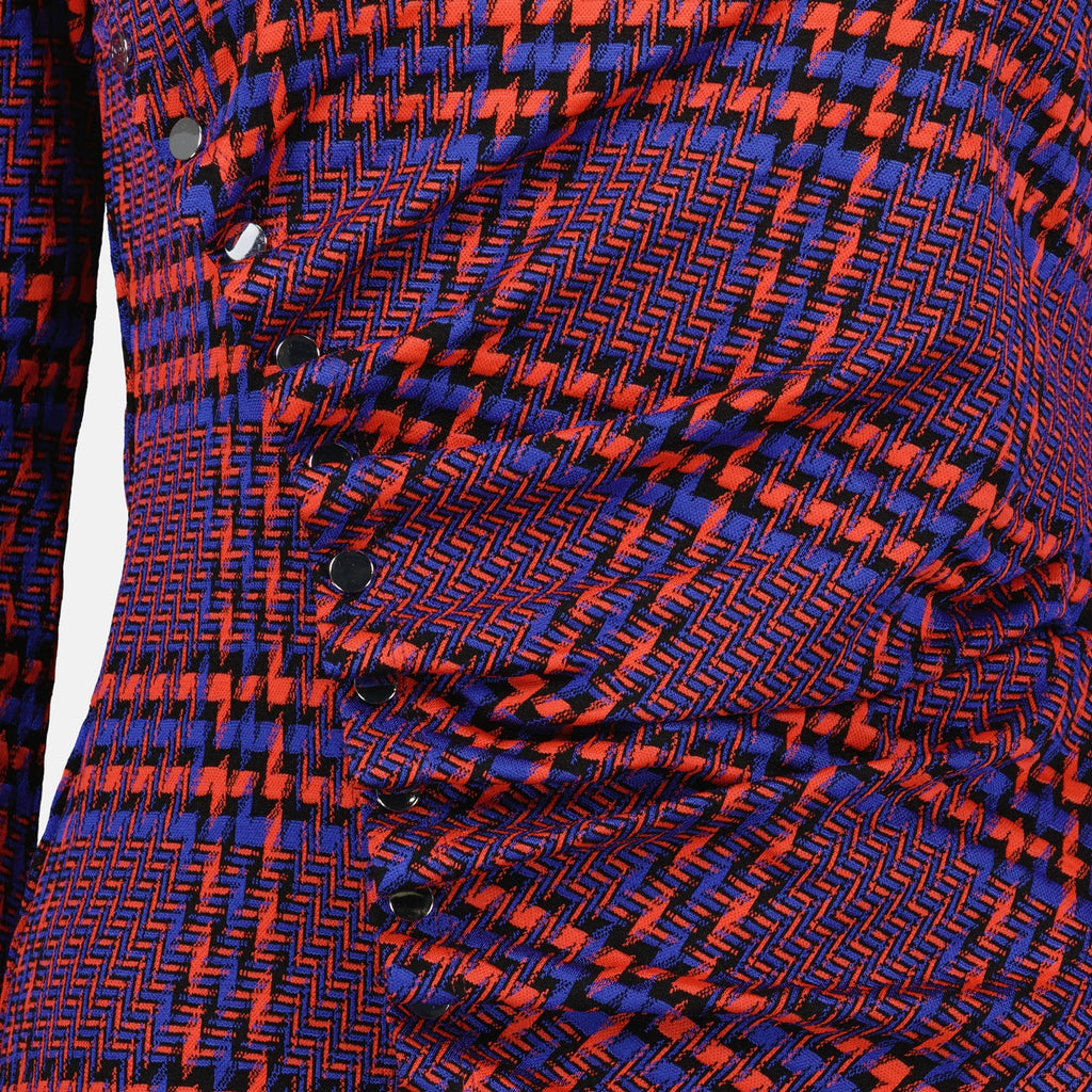 Tops Plaid Draped Top Rabanne Purple Femme