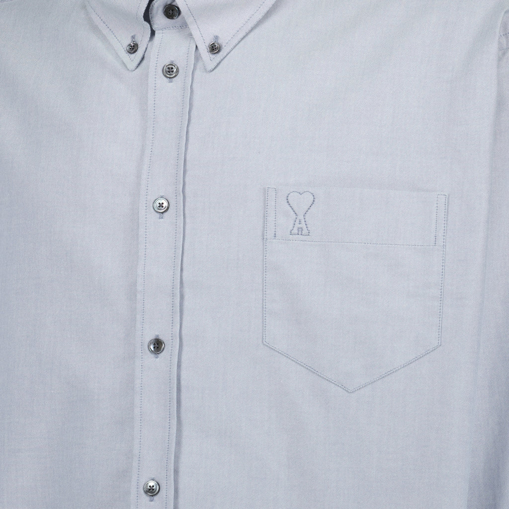 Chemises Chemise courte oversize Ami PARIS Gris Unisexe