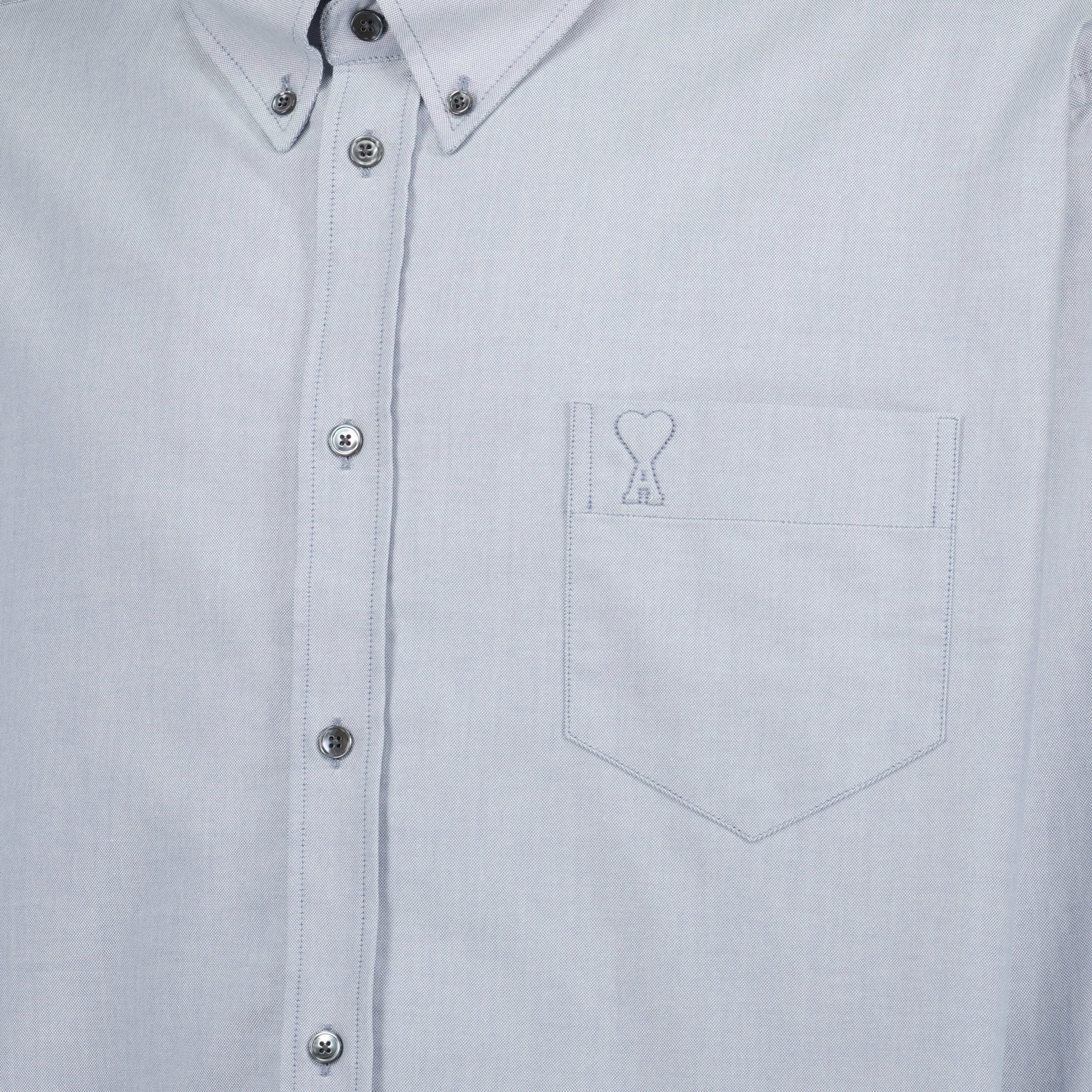 Chemises Chemise courte oversize Ami PARIS Gris Unisexe