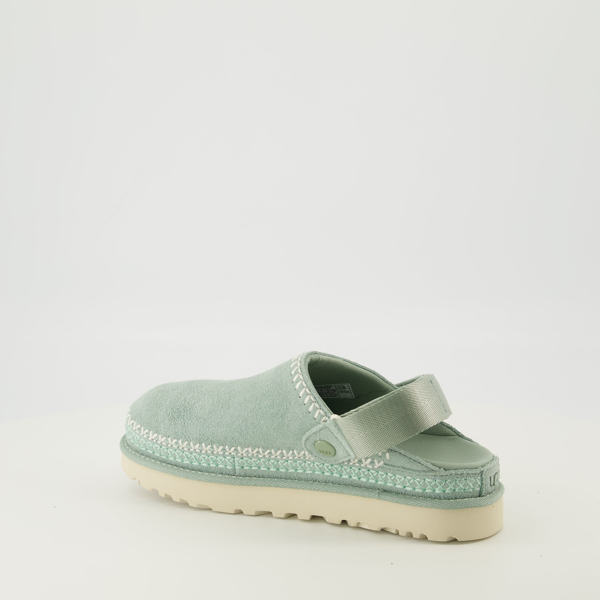 Image of the Green Goldenstar Clogs from Ugg for Women - Spring-Summer 2026 - Three-Quarter Back Right View