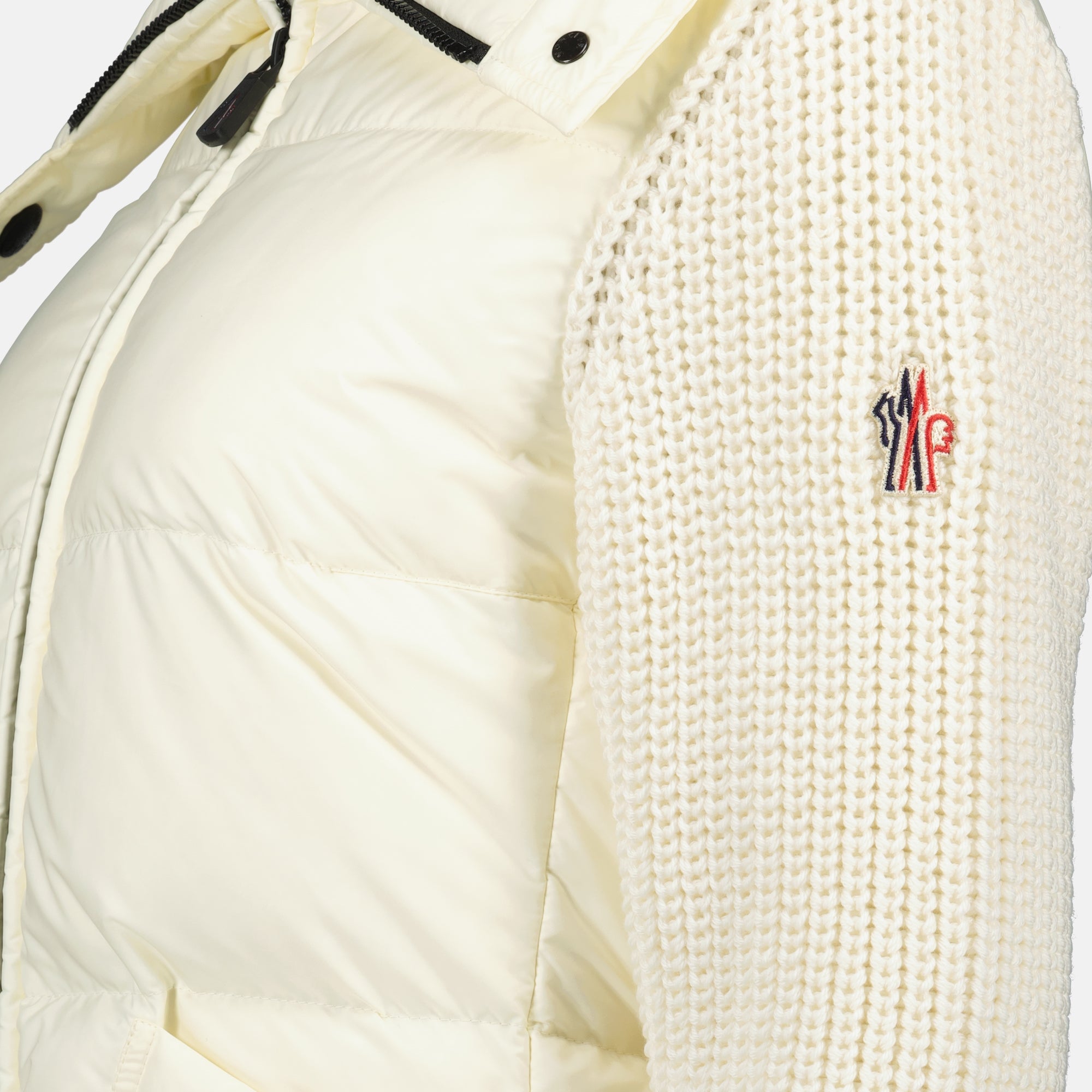 Image de l'article Cardigan zippé en laine blanc de la marque Moncler Grenoble pour Femme - Saison Automne-Hiver 2025 - Vue détaillée_1