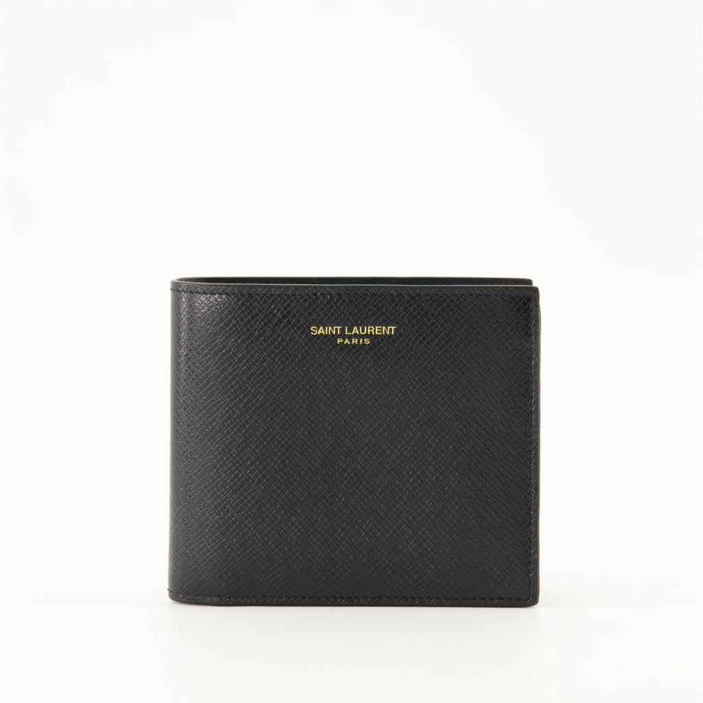 Small leather goods East/West Wallets Saint Laurent Black Homme