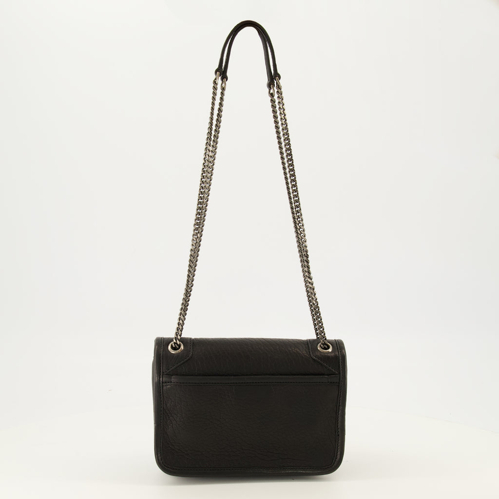 Sacs à main et épaule 니키 미니 블랙 가죽 백 Saint Laurent Noir Femme