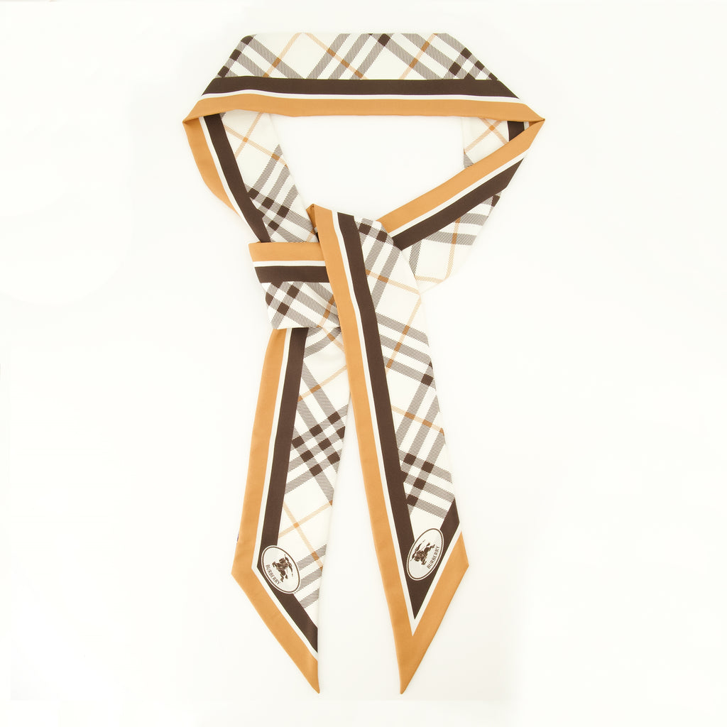 Écharpes, foulards et gants Check Knight Silk Scarf Burberry Beige Unisexe