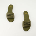 Sapatos abertos Sandales Baguette Fendi Verde Femme