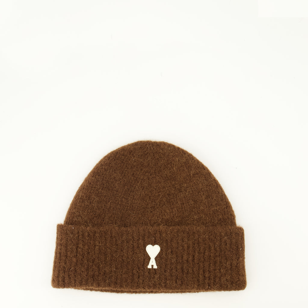 Chapeaux, casquettes et bonnets 브라운 알파카 비니 Ami PARIS Marron Unisexe