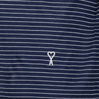 Immagine dell'articolo Canottiera a righe blu navy in cotone del marchio Ami PARIS per Uomo - Stagione Primavera-Estate 2026 - Vista Dettagliata 1