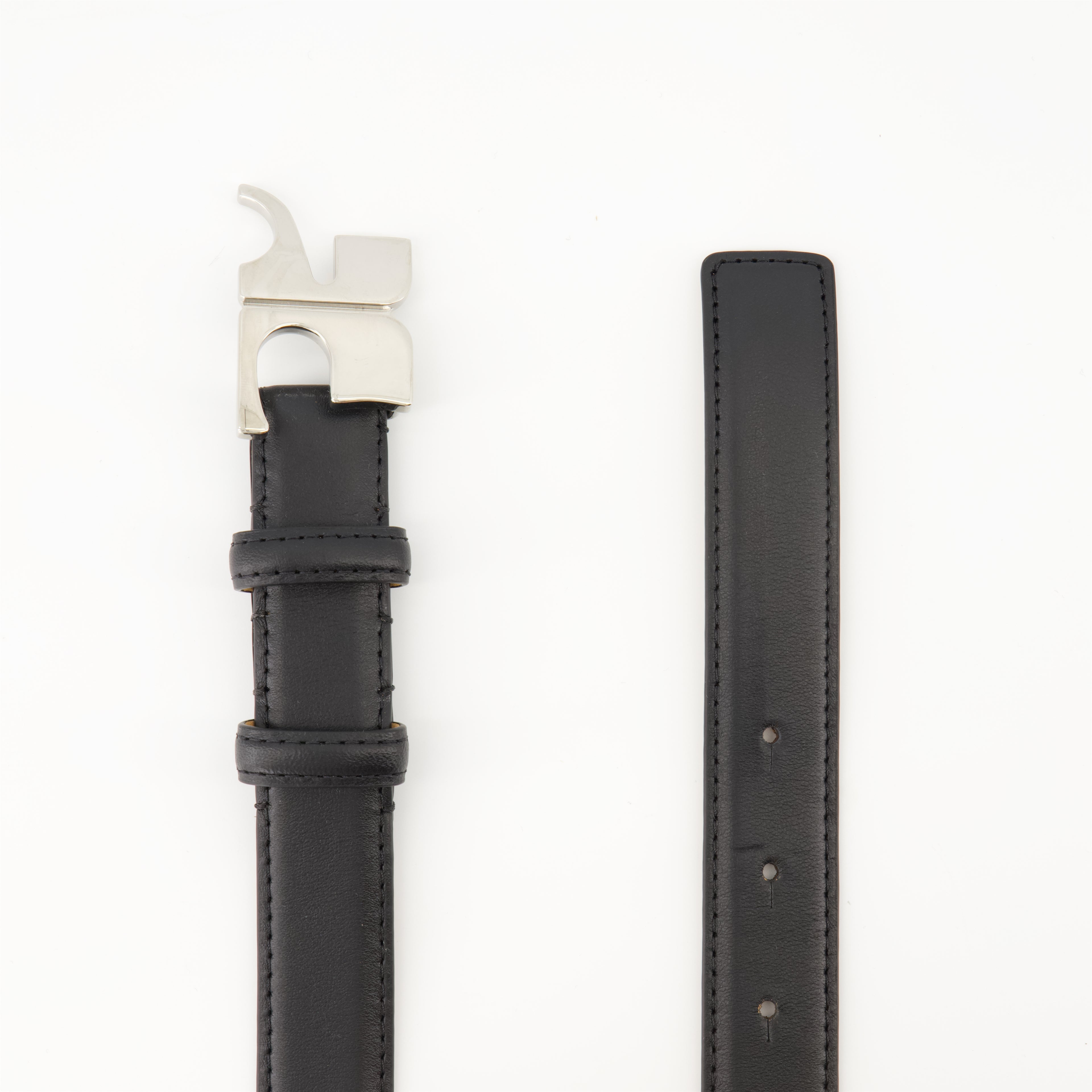 Cinture Cintura in Pelle AC Courrèges Nero Homme