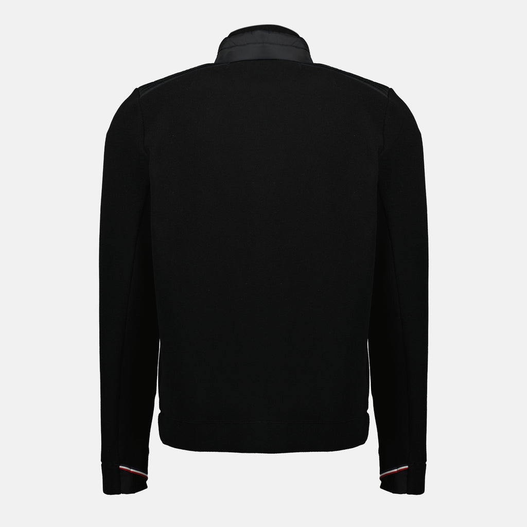 Image de l'article Sweat zippé en molleton noir de la marque Moncler Grenoble pour Homme - Saison Automne-Hiver 2025 - Vue de Dos