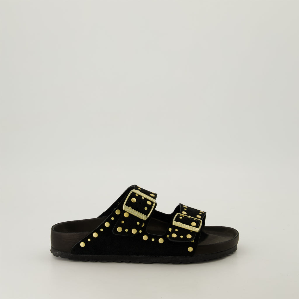 Open shoes Sandales Arizona Rivet Birkenstock Black Femme