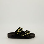 Open shoes Sandales Arizona Rivet Birkenstock Black Femme