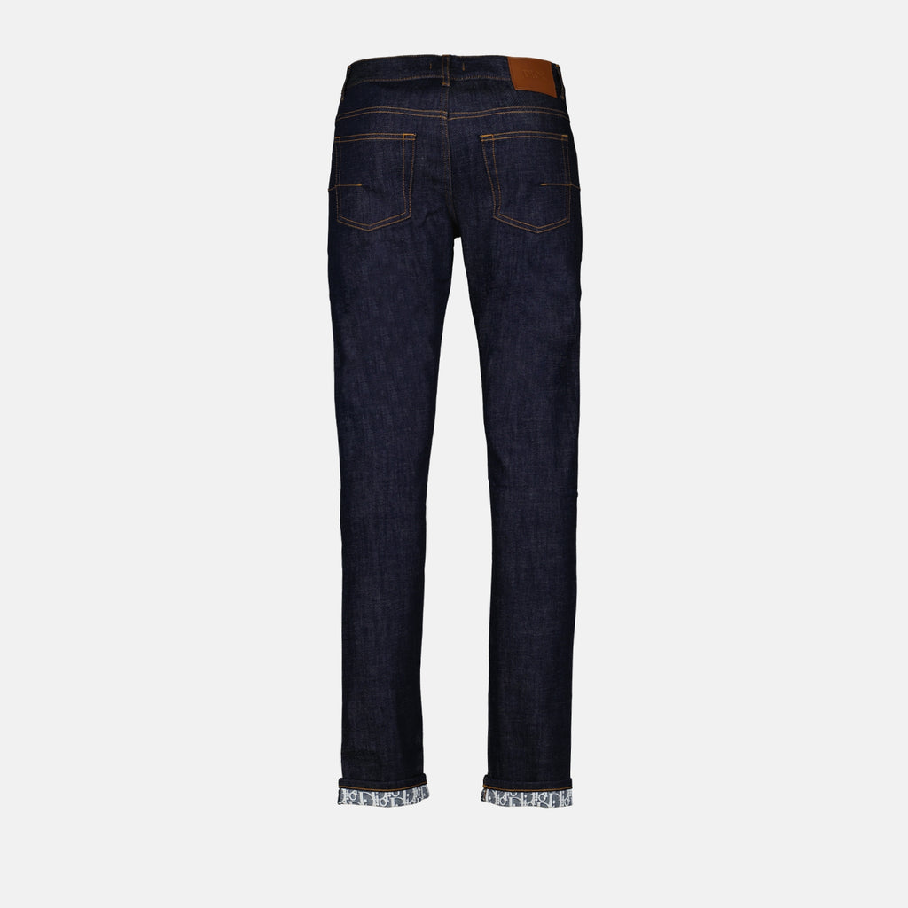 Calças Jean slim Oblique Dior Azul Homme