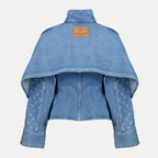 Imagen del artículo Chaqueta de Jean Moon Large de Marine Serre para Mujer - Temporada Otoño-Invierno 2025 - Vista Trasera