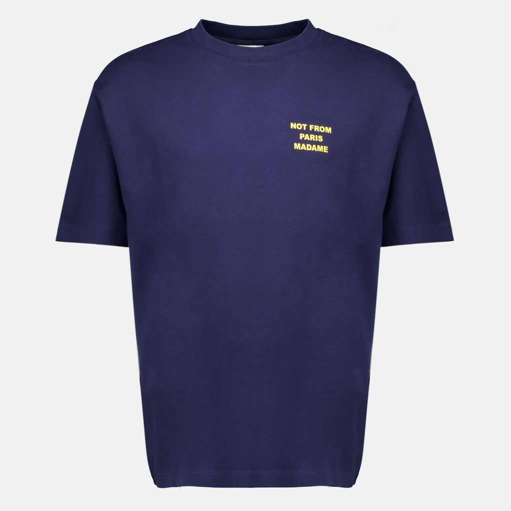 T-shirts T-shirt con Slogan Blu Navy Drole De Monsieur Bleu foncé Homme