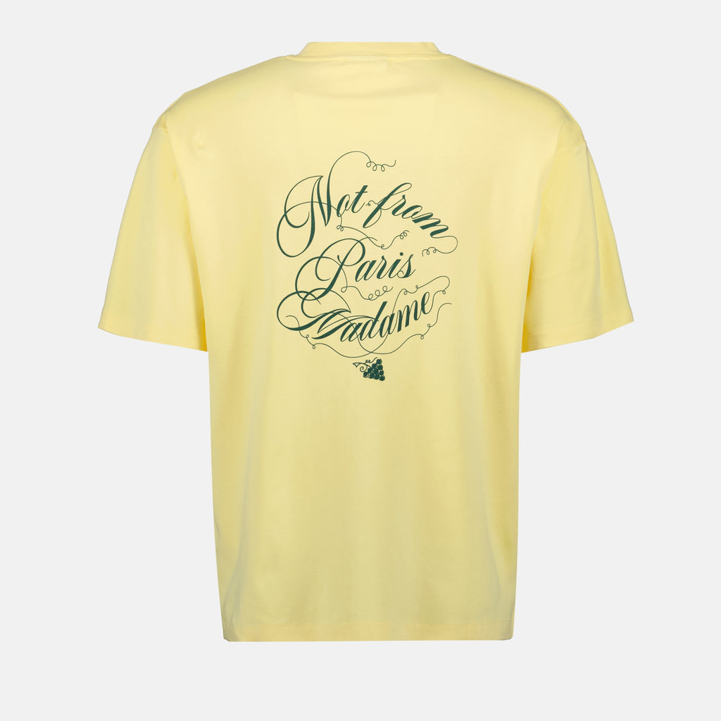 T-shirts T-shirt slogan vignes Drole De Monsieur Yellow Homme
