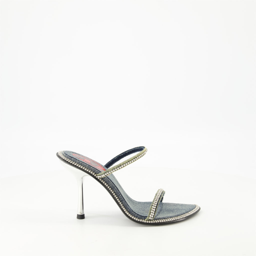 オープントゥシューズ D-havanna Sdl ハイヒールサンダル Diesel 青 Femme