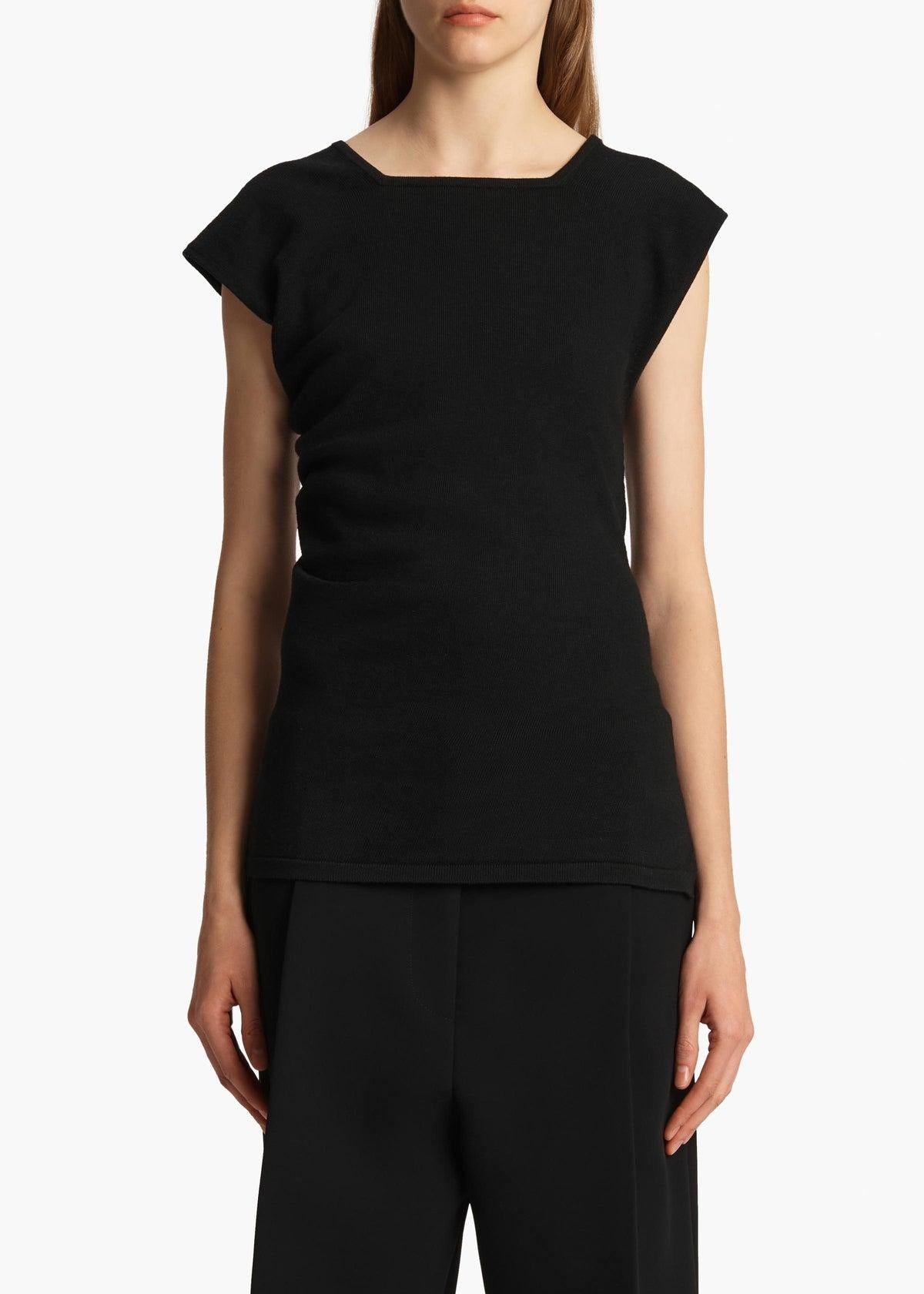 Tops Draped Top Josif Khaite Black Women