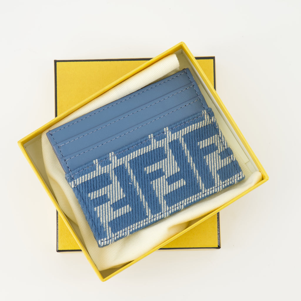 Petite maroquinerie Porte-cartes Baguette Fendi Bleu Femme