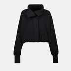 재킷 짧은 지퍼 재킷 Moncler 검은색 Femme