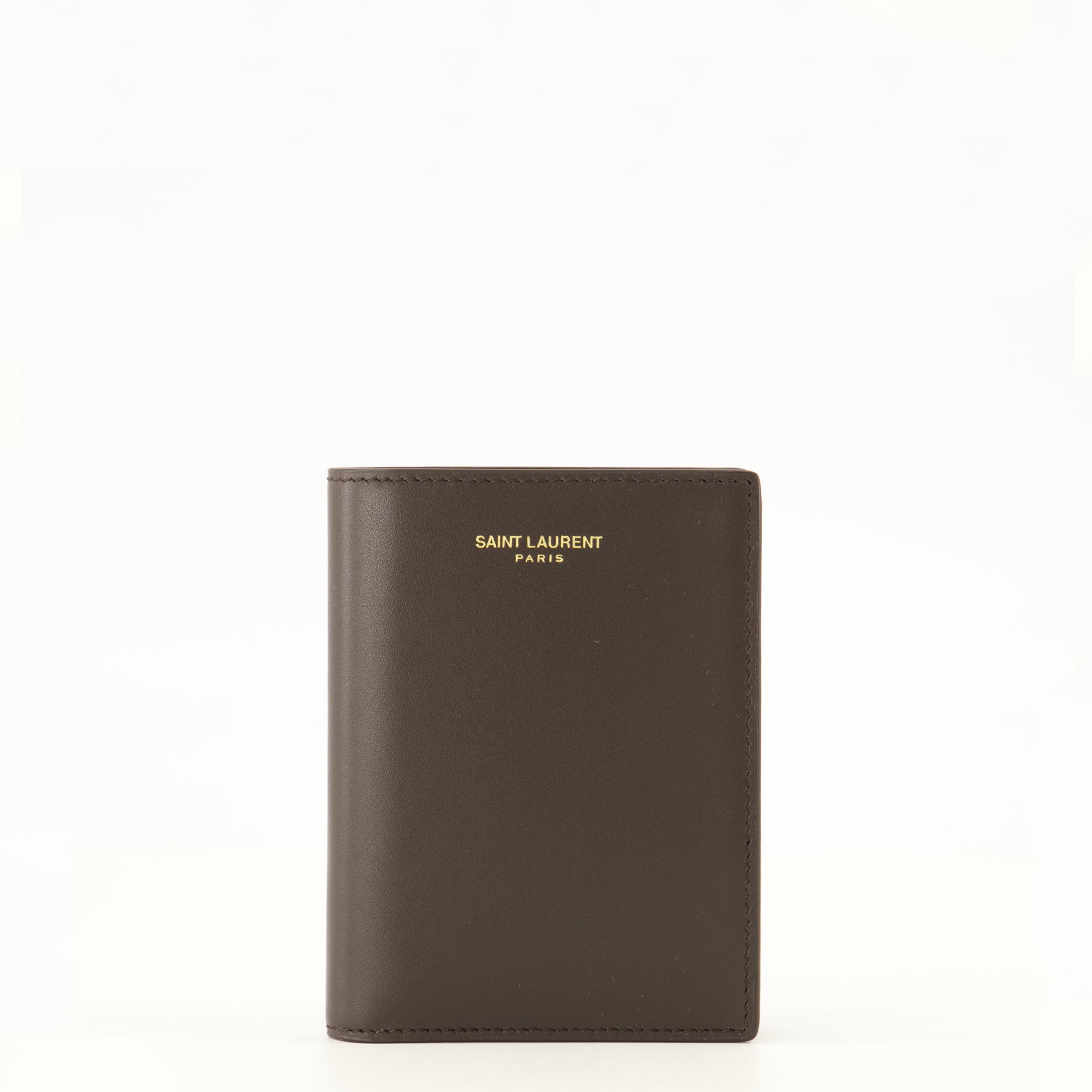 Petite maroquinerie Brown Leather Saint Laurent Paris Wallet Saint Laurent Marron Homme